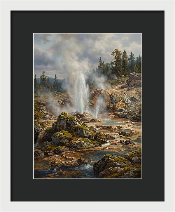 Geyser Eruption In Natures Embrace