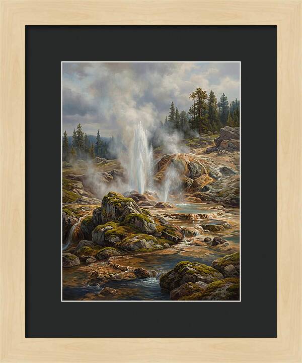 Geyser Eruption In Natures Embrace