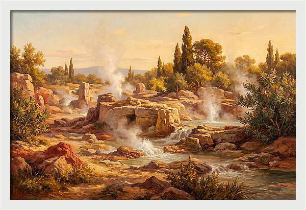 Geyser Landscape In The Mediterranean
