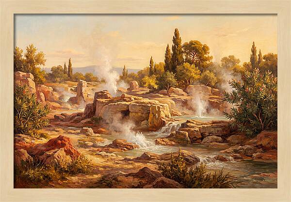 Geyser Landscape In The Mediterranean