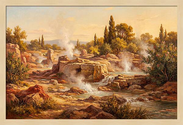 Geyser Landscape In The Mediterranean