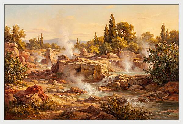 Geyser Landscape In The Mediterranean
