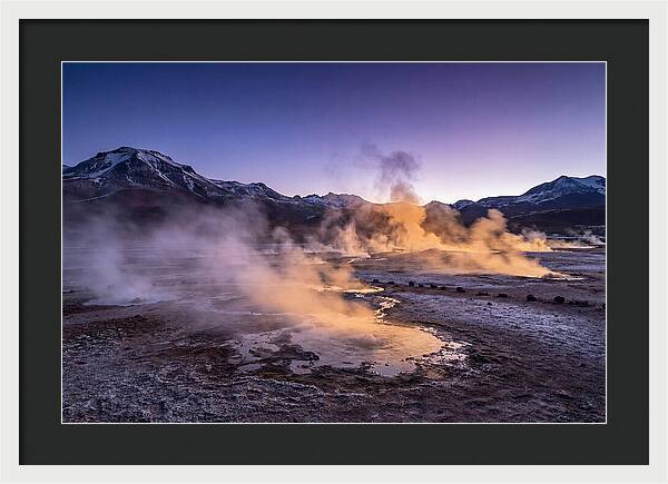 Geysers Of El Tatio At Dawn