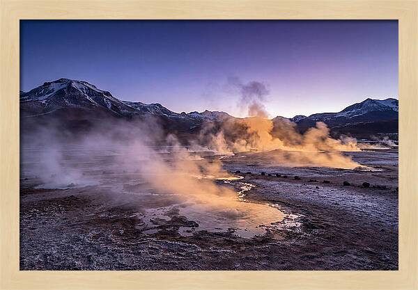 Geysers Of El Tatio At Dawn
