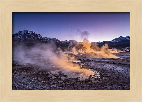 Geysers Of El Tatio At Dawn
