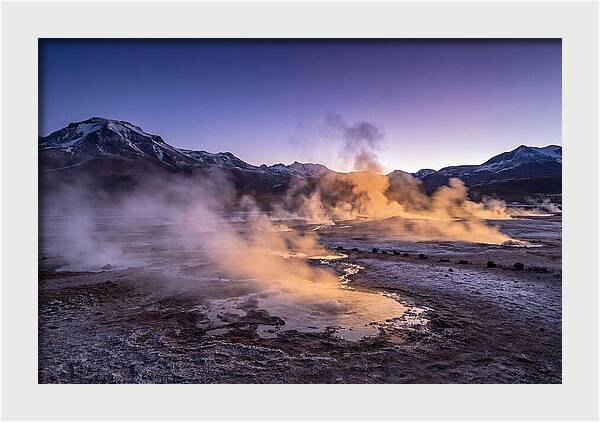 Geysers Of El Tatio At Dawn