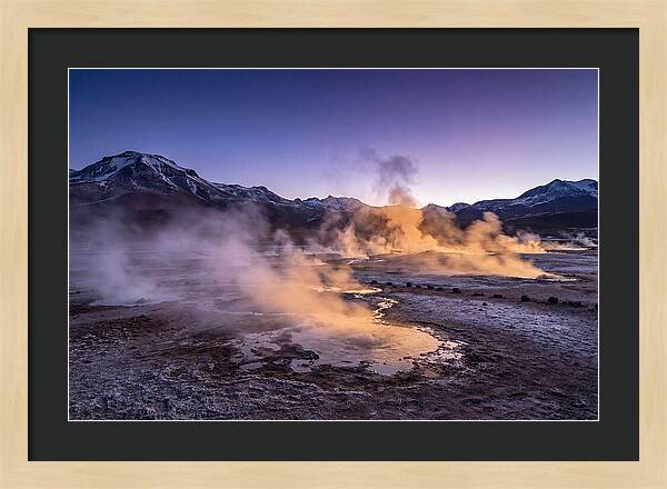 Geysers Of El Tatio At Dawn