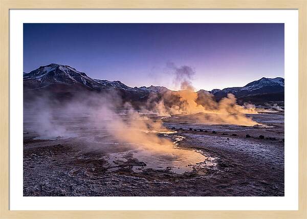 Geysers Of El Tatio At Dawn