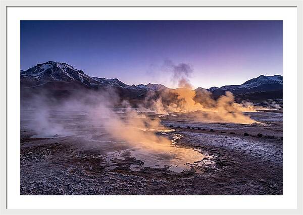 Geysers Of El Tatio At Dawn