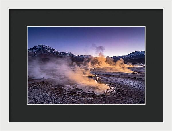 Geysers Of El Tatio At Dawn