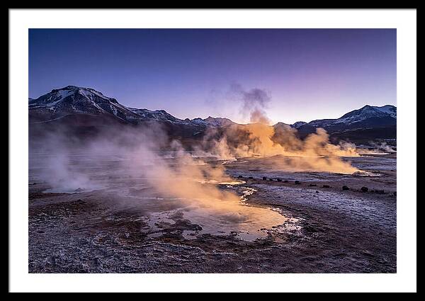 Geysers Of El Tatio At Dawn