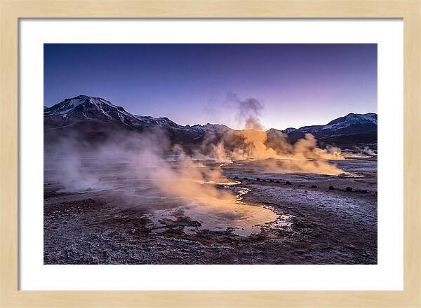 Geysers Of El Tatio At Dawn