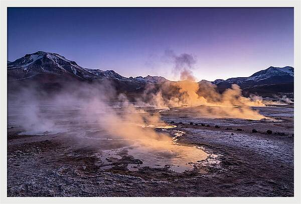 Geysers Of El Tatio At Dawn