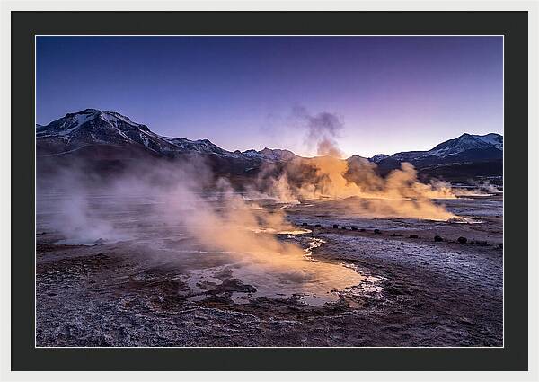 Geysers Of El Tatio At Dawn