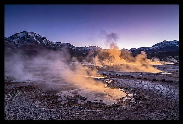 Geysers Of El Tatio At Dawn
