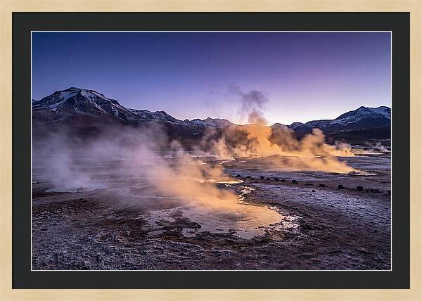 Geysers Of El Tatio At Dawn