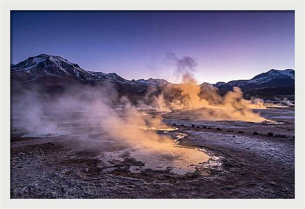 Geysers Of El Tatio At Dawn