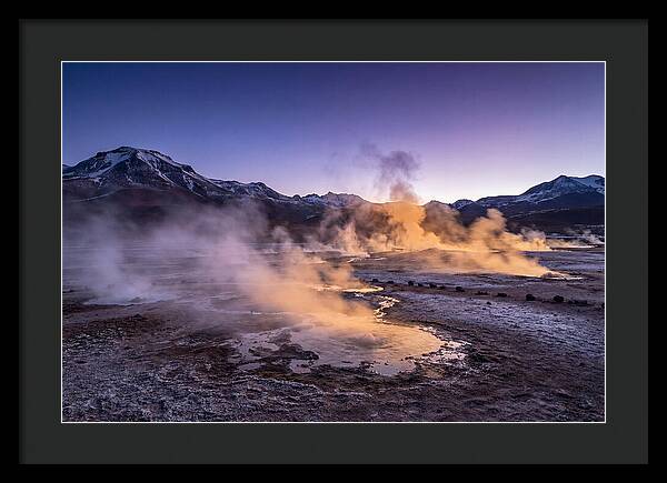 Geysers Of El Tatio At Dawn