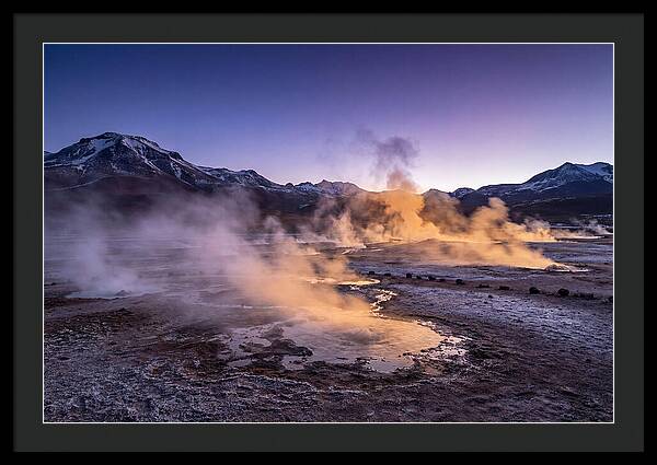 Geysers Of El Tatio At Dawn