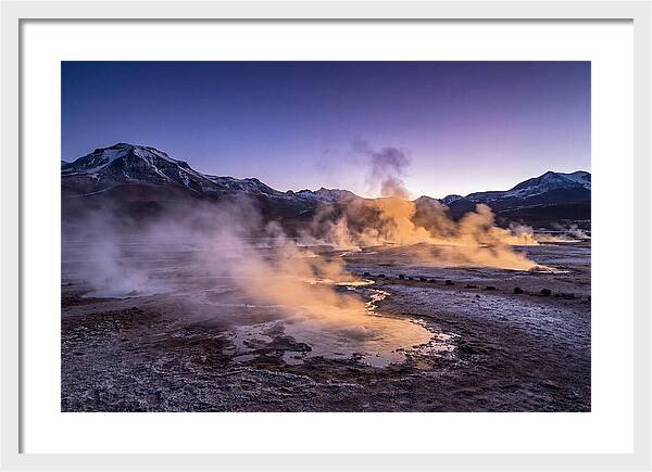 Geysers Of El Tatio At Dawn