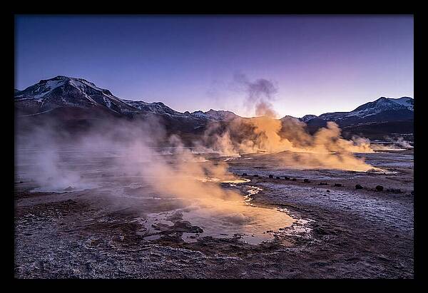 Geysers Of El Tatio At Dawn