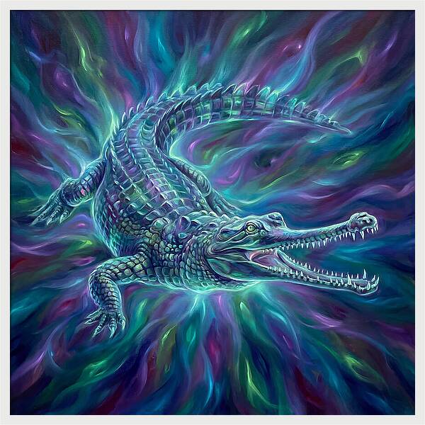 Gharial In Motion