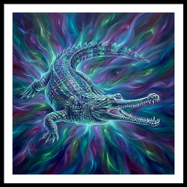 Gharial In Motion
