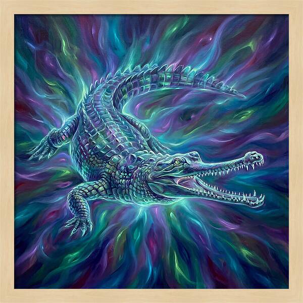 Gharial In Motion