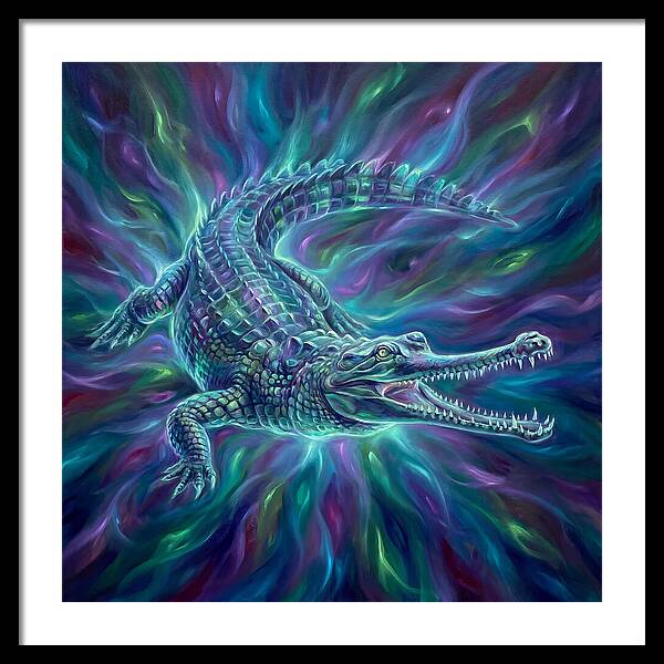 Gharial In Motion