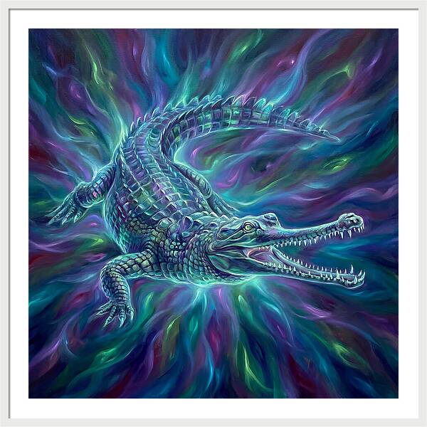 Gharial In Motion