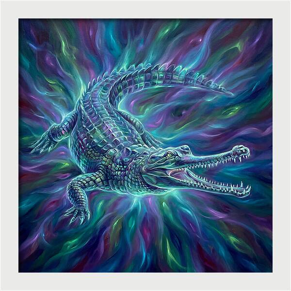 Gharial In Motion
