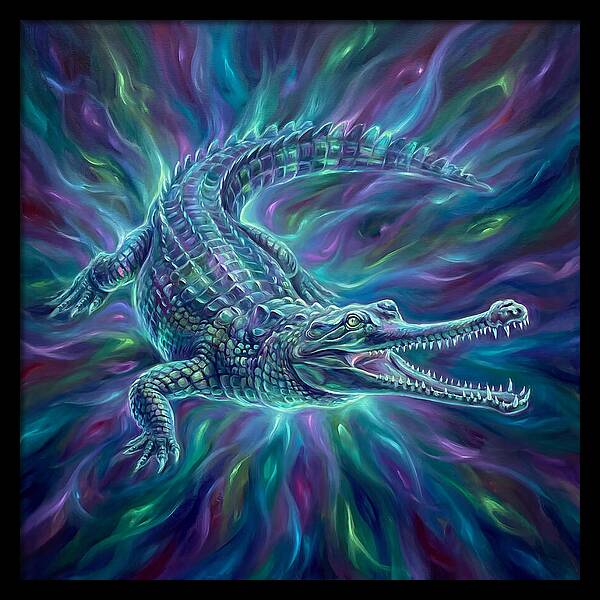 Gharial In Motion