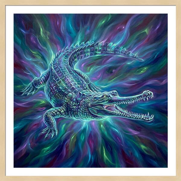 Gharial In Motion