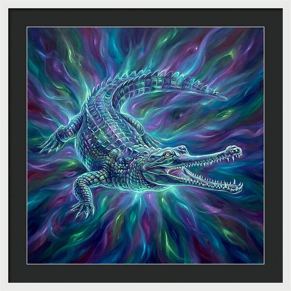 Gharial In Motion