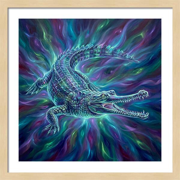 Gharial In Motion