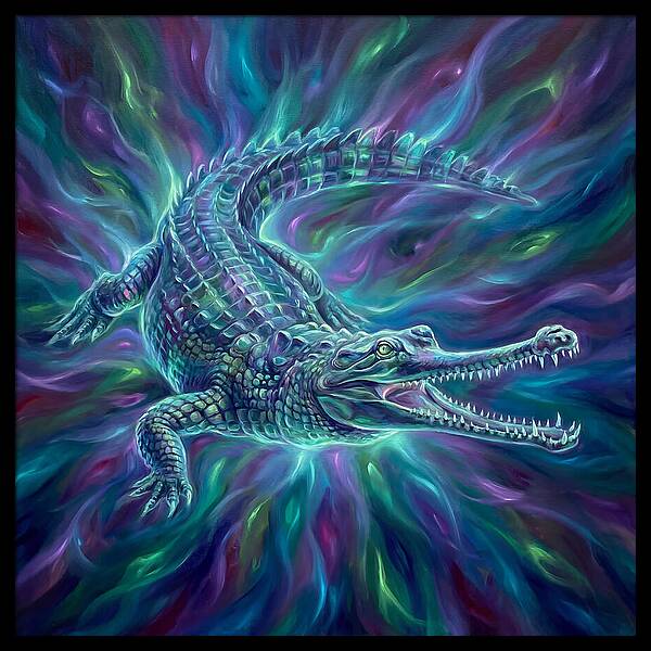 Gharial In Motion
