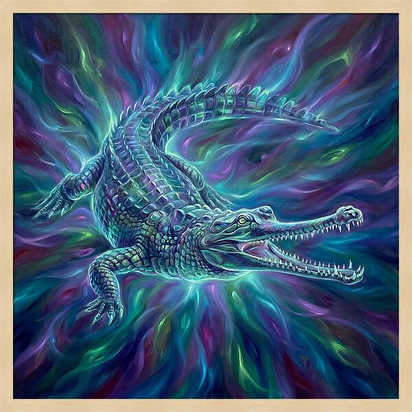 Gharial In Motion