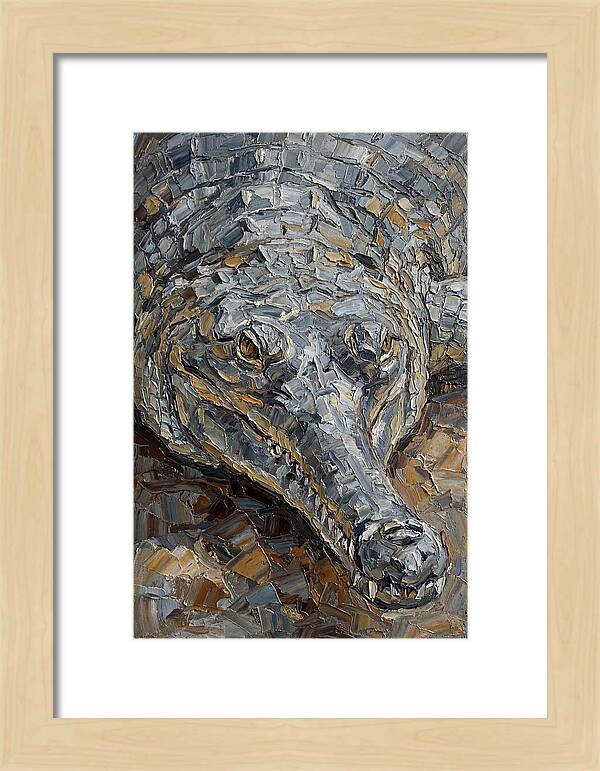 Gharial In Textured Detail