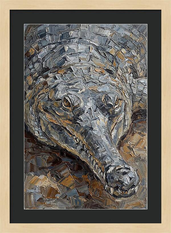 Gharial In Textured Detail