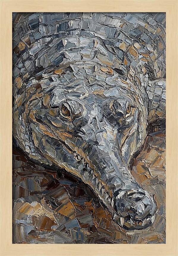 Gharial In Textured Detail