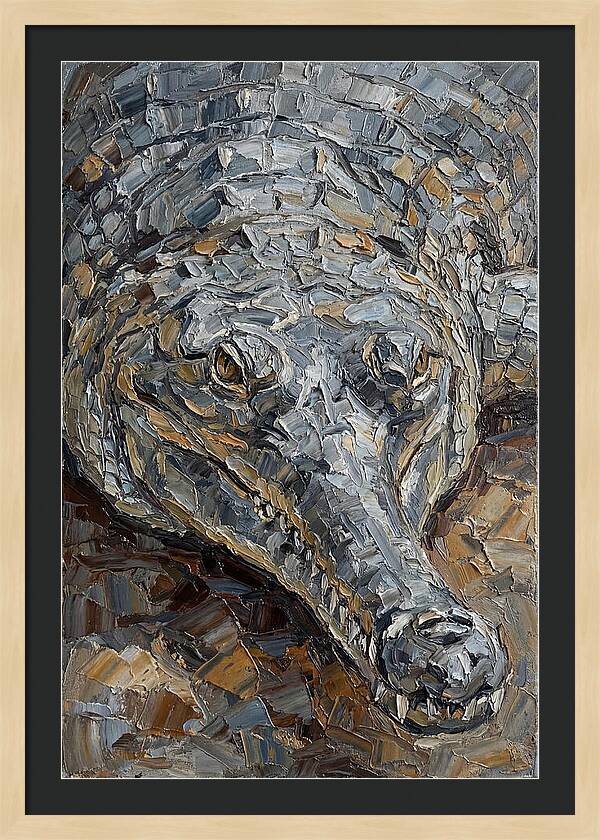 Gharial In Textured Detail