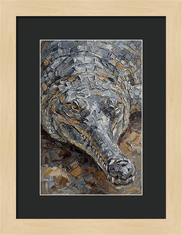 Gharial In Textured Detail