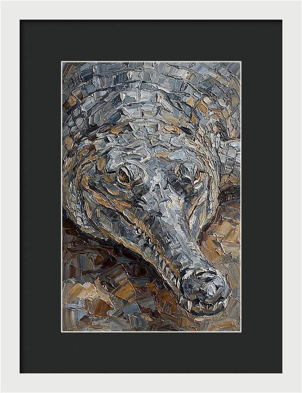 Gharial In Textured Detail
