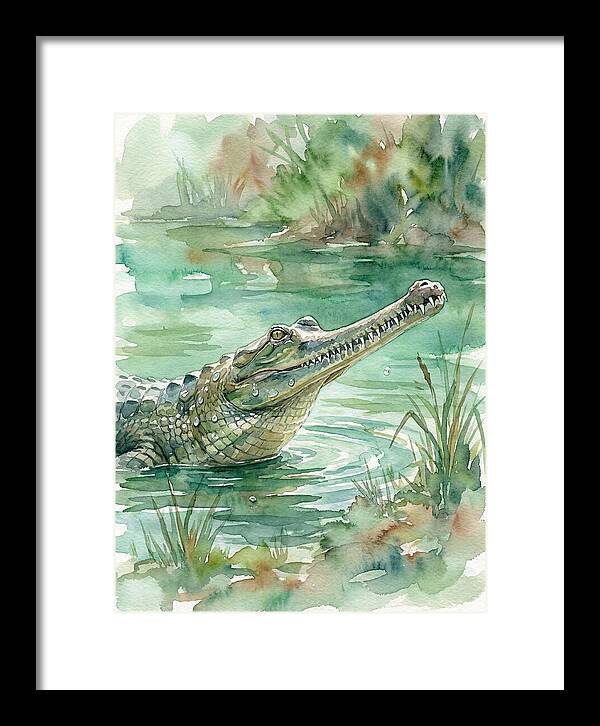 Gharial In Tranquil Waters