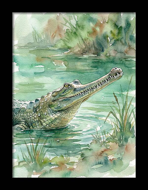 Gharial In Tranquil Waters