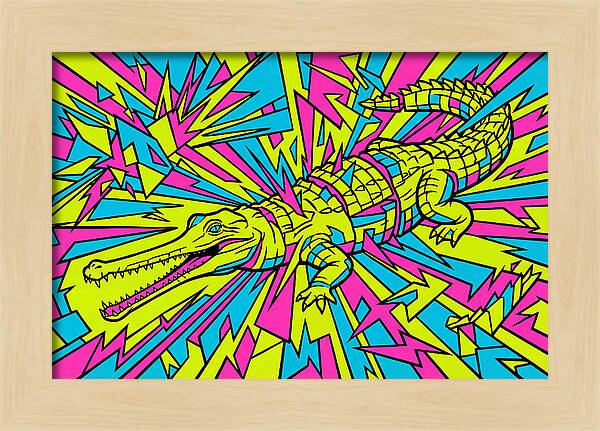 Gharial In Vibrant Colors