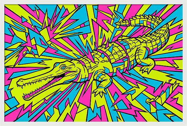 Gharial In Vibrant Colors