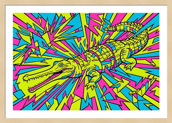 Gharial In Vibrant Colors