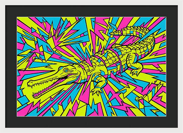 Gharial In Vibrant Colors