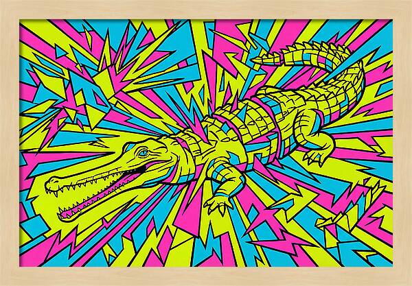 Gharial In Vibrant Colors
